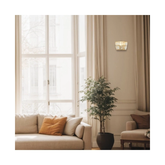 23050 SCONCE G9 MAX 5W METAL-CRYSTAL ANTIQUE BRASS Zambelis Lights